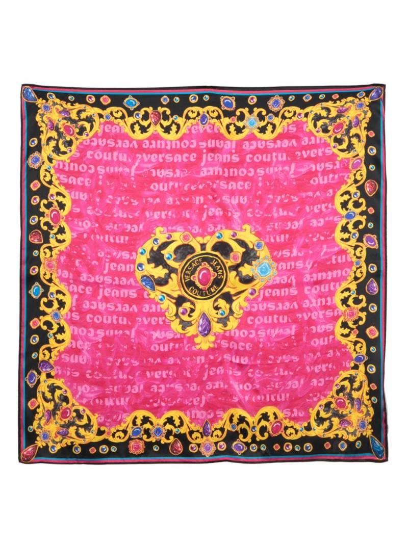 Versace Jeans Couture Barocco-print silk scarf - Pink von Versace Jeans Couture
