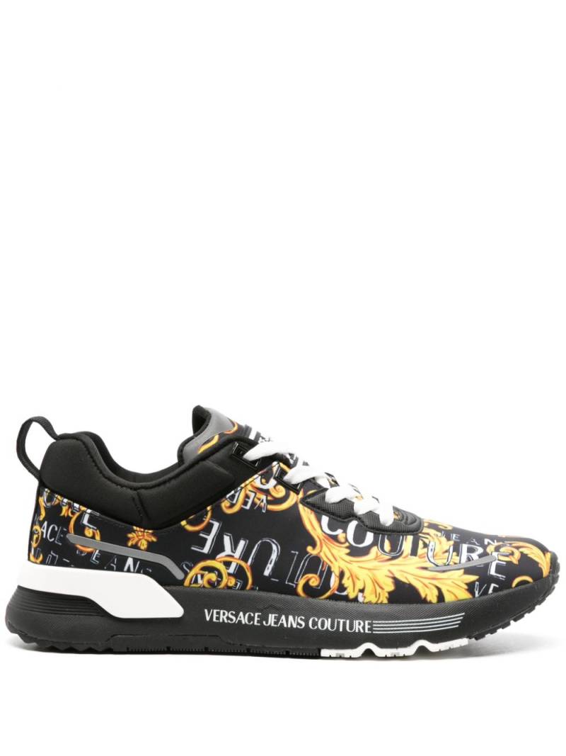 Versace Jeans Couture Barocco-print panelled sneakers - Black von Versace Jeans Couture