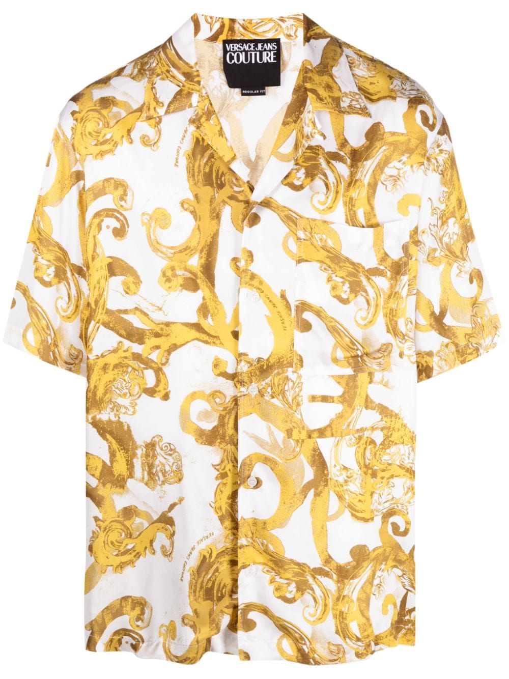 Versace Jeans Couture Barocco-print short-sleeve shirt - White von Versace Jeans Couture