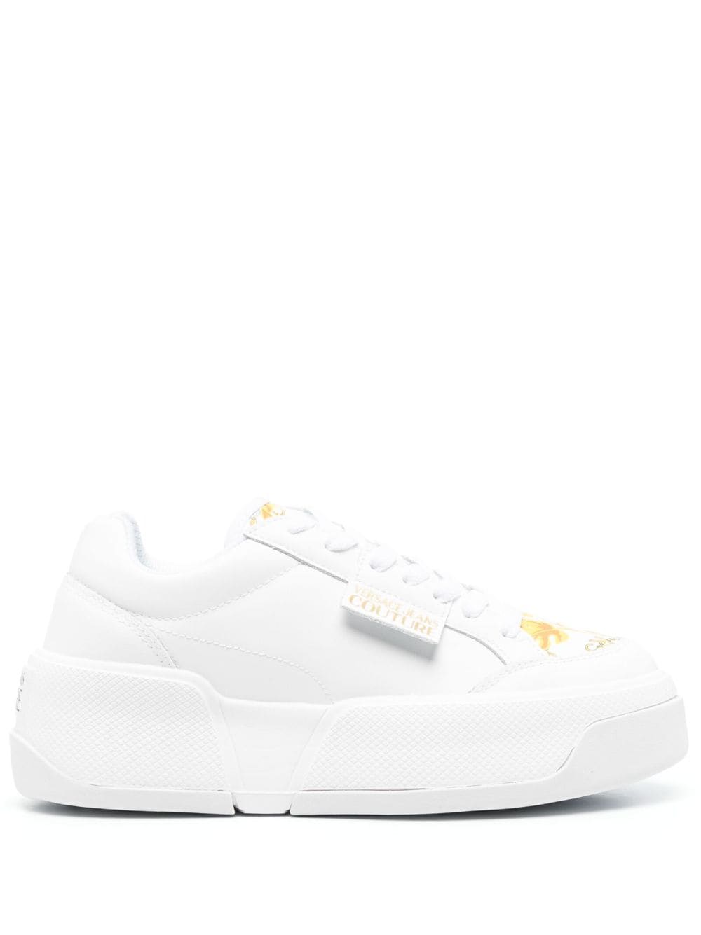 Versace Jeans Couture Baroccoflage-print low-top sneakers - White von Versace Jeans Couture