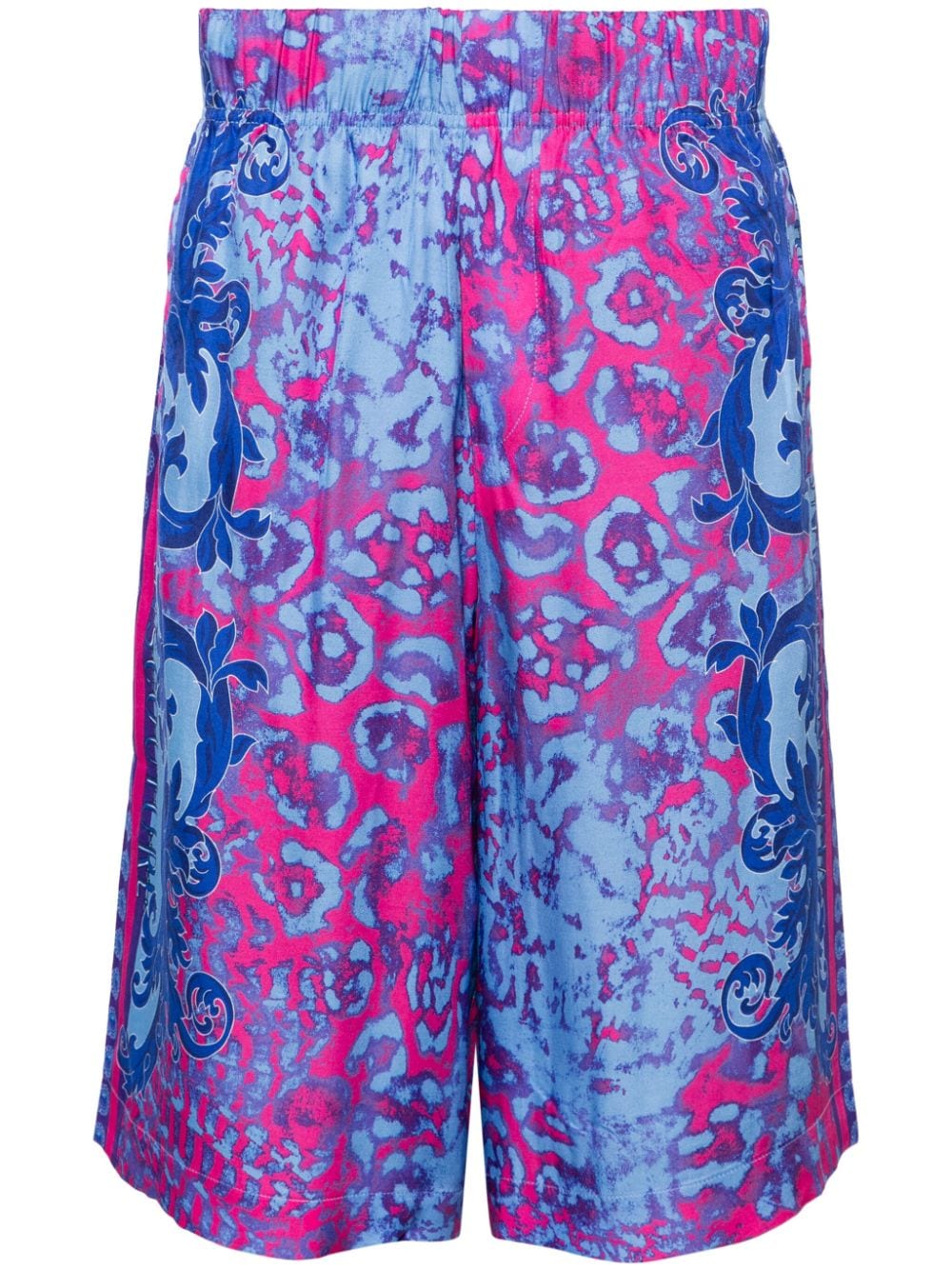 Versace Jeans Couture Baroque-pattern bermuda shorts - Blue von Versace Jeans Couture