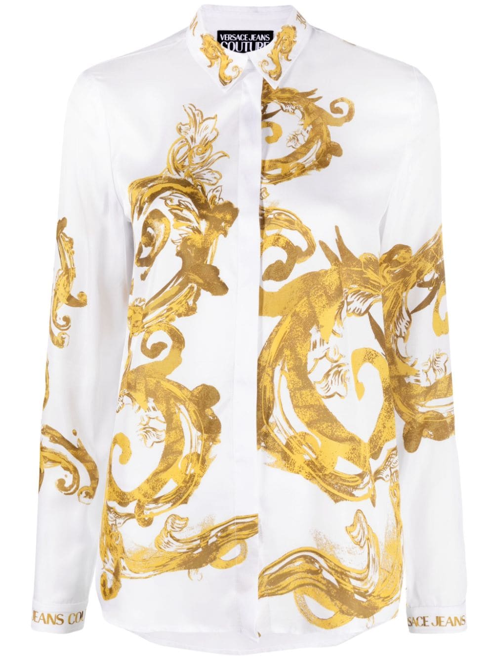 Versace Jeans Couture Chain Couture-print logo shirt - White von Versace Jeans Couture