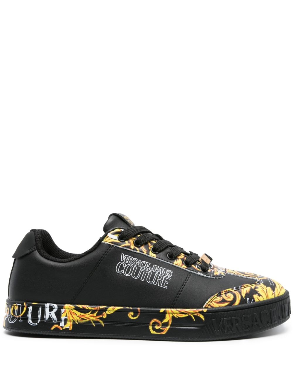 Versace Jeans Couture Court Baroccoflage-print sneakers - Black von Versace Jeans Couture