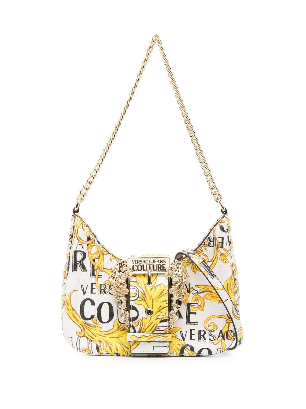 Versace Jeans Couture Couture-print shoulder bag - White von Versace Jeans Couture