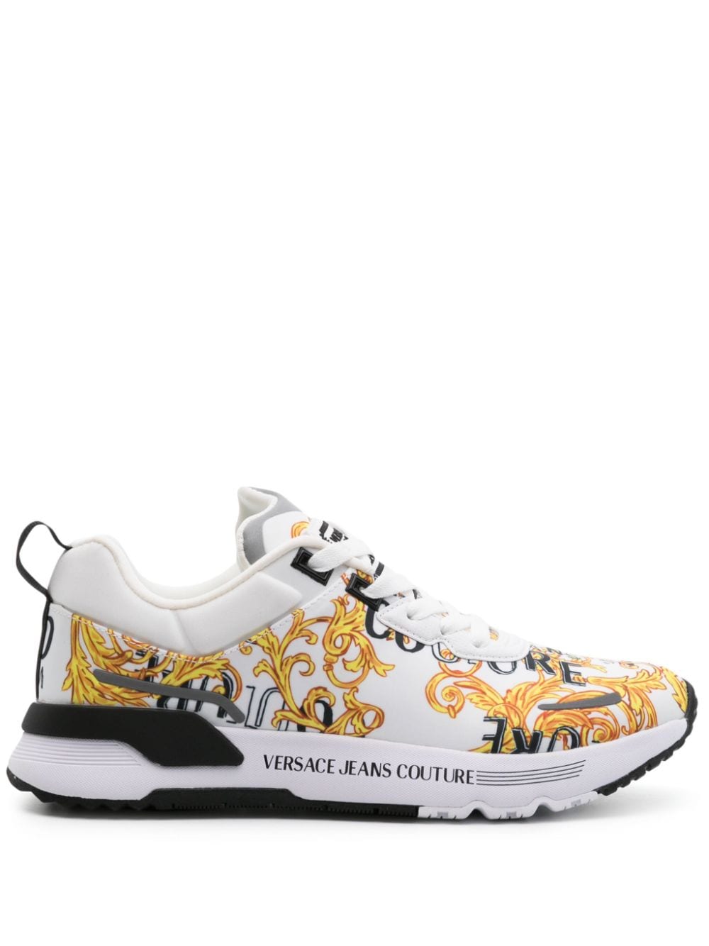 Versace Jeans Couture Dynamic Barocco-print sneakers - White von Versace Jeans Couture