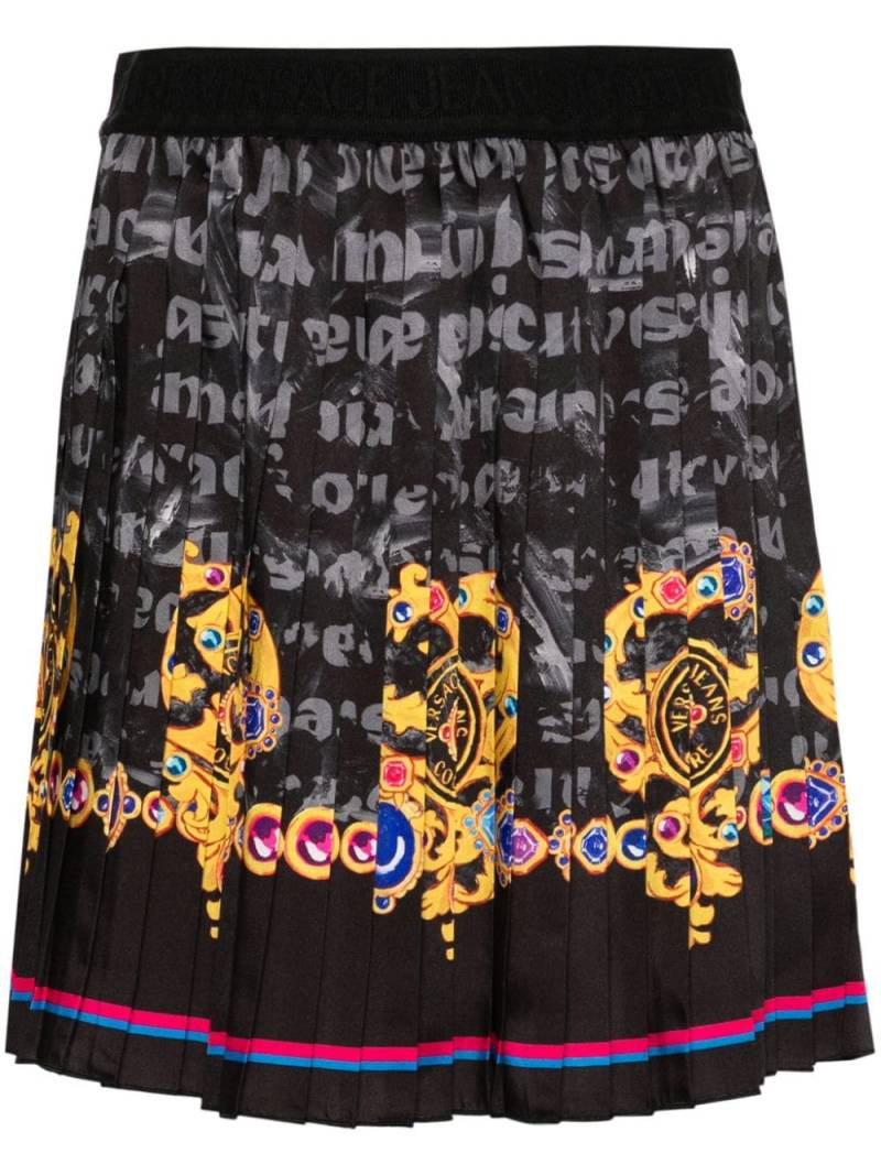 Versace Jeans Couture Heart Couture-print skirt - Black von Versace Jeans Couture