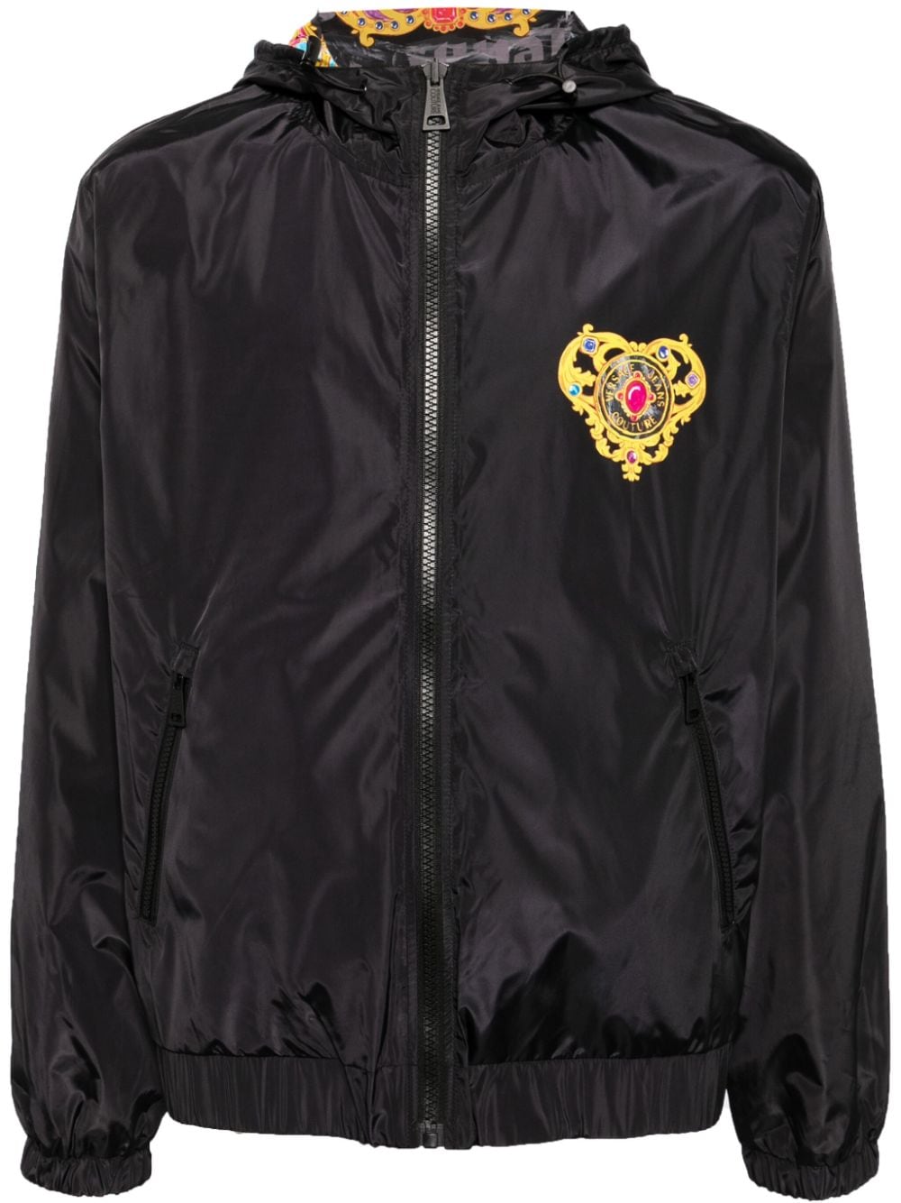 Versace Jeans Couture Heart Couture reversable windbreaker jacket - Black von Versace Jeans Couture