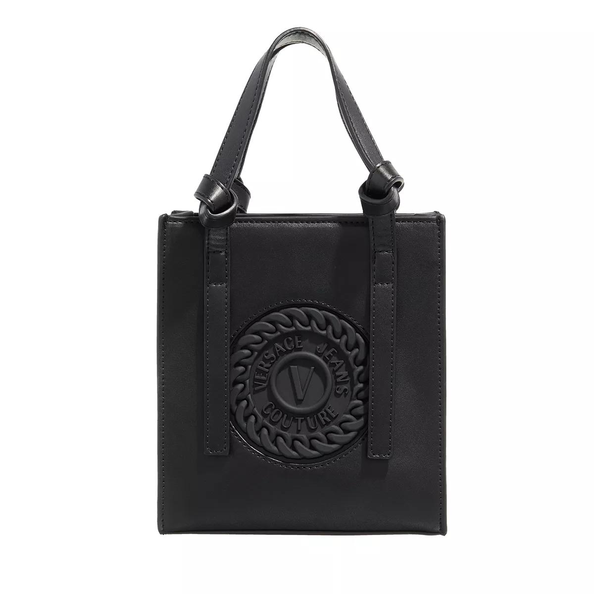 Versace Jeans Couture Henkeltasche - V Emblem - Gr. unisize - in Schwarz - für Damen von Versace Jeans Couture