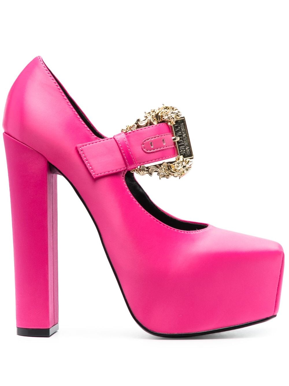 Versace Jeans Couture Hurley 150mm satin platform pumps - Pink von Versace Jeans Couture