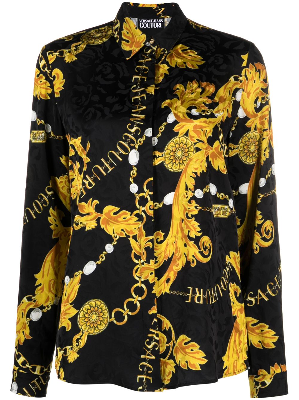 Versace Jeans Couture Logo Couture print blouse - Black von Versace Jeans Couture