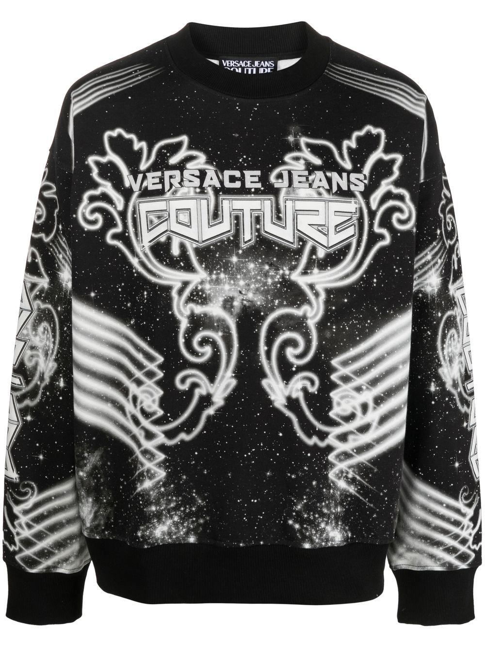 Versace Jeans Couture Space Couture long-sleeve sweatshirt - Black von Versace Jeans Couture