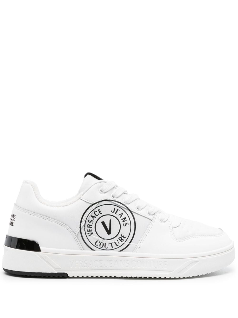 Versace Jeans Couture Starlight logo-print leather sneakers - White von Versace Jeans Couture