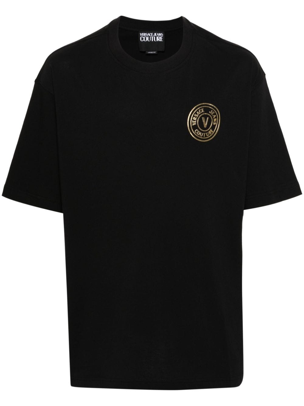 Versace Jeans Couture V-Emblem cotton T-shirt - Black von Versace Jeans Couture