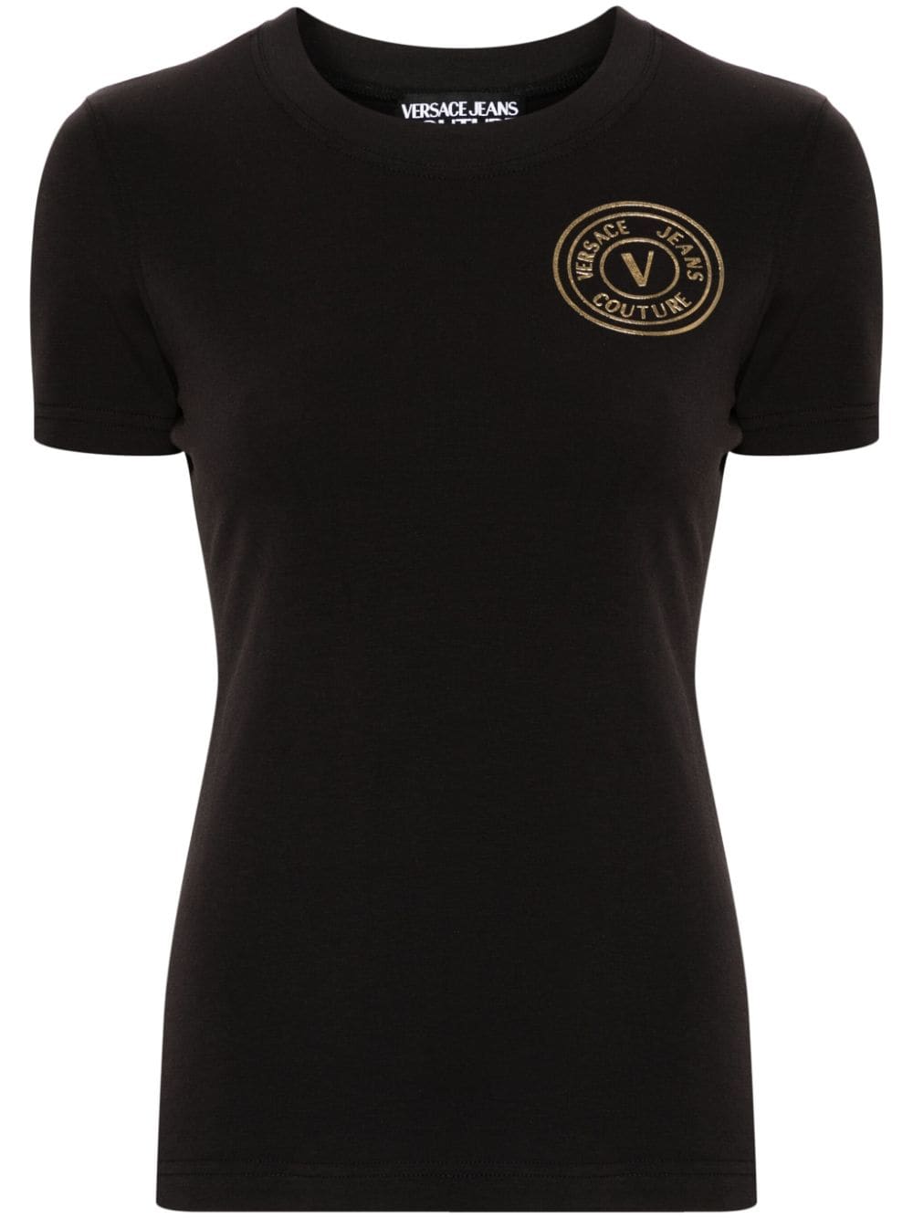 Versace Jeans Couture V-Emblem jersey T-shirt - Black von Versace Jeans Couture