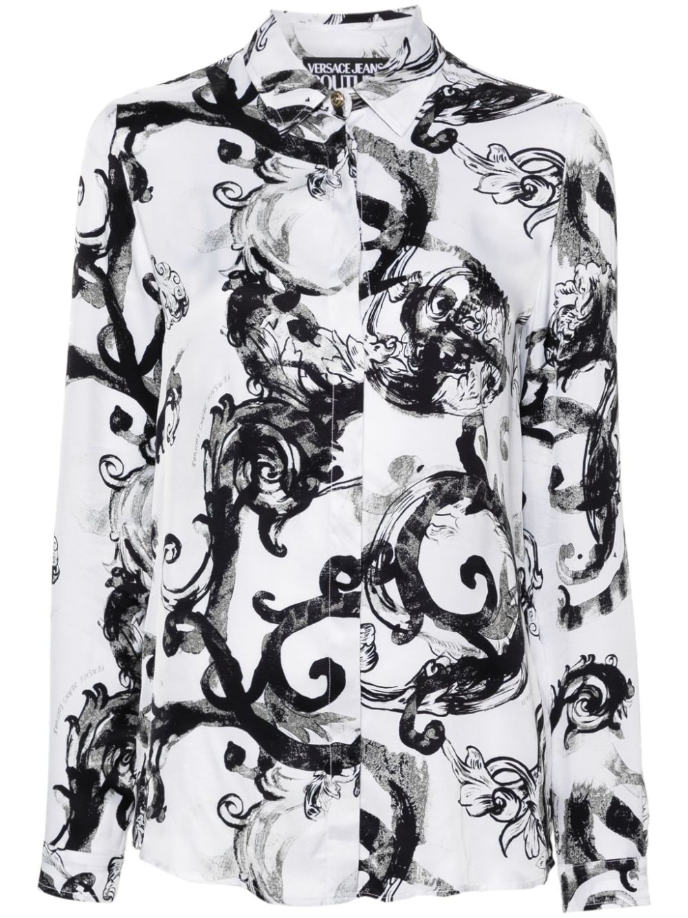 Versace Jeans Couture Watercolour Baroque shirt - White von Versace Jeans Couture