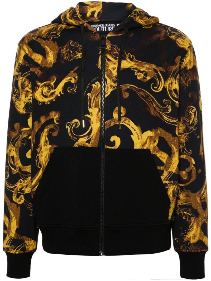 Versace Jeans Couture Watercolour Couture hooded jacket - Black von Versace Jeans Couture