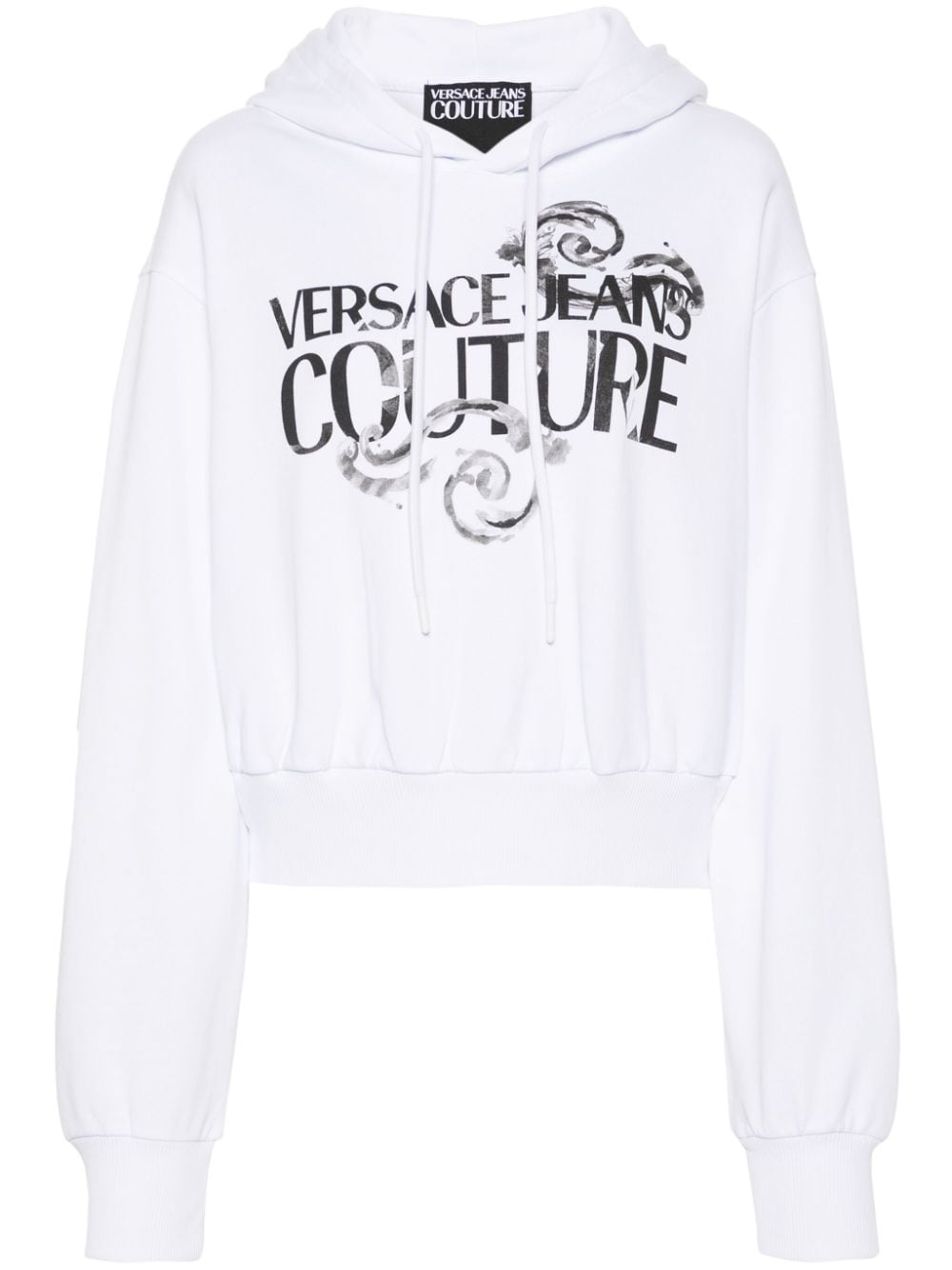 Versace Jeans Couture Watercolour Couture-logo hoodie - White von Versace Jeans Couture