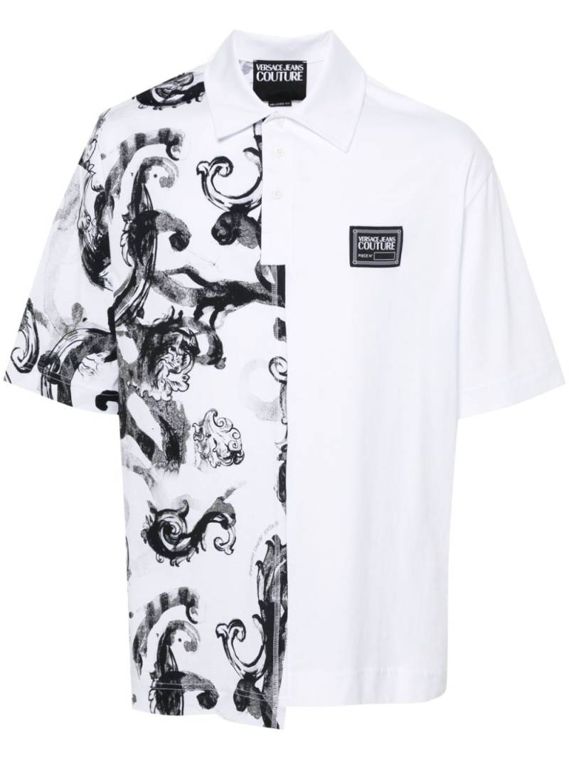 Versace Jeans Couture Watercolour Couture polo shirt - White von Versace Jeans Couture