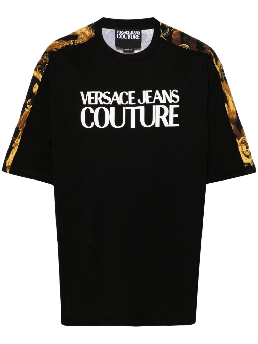 Versace Jeans Couture Watercolour Couture-print cotton T-shirt - Black von Versace Jeans Couture