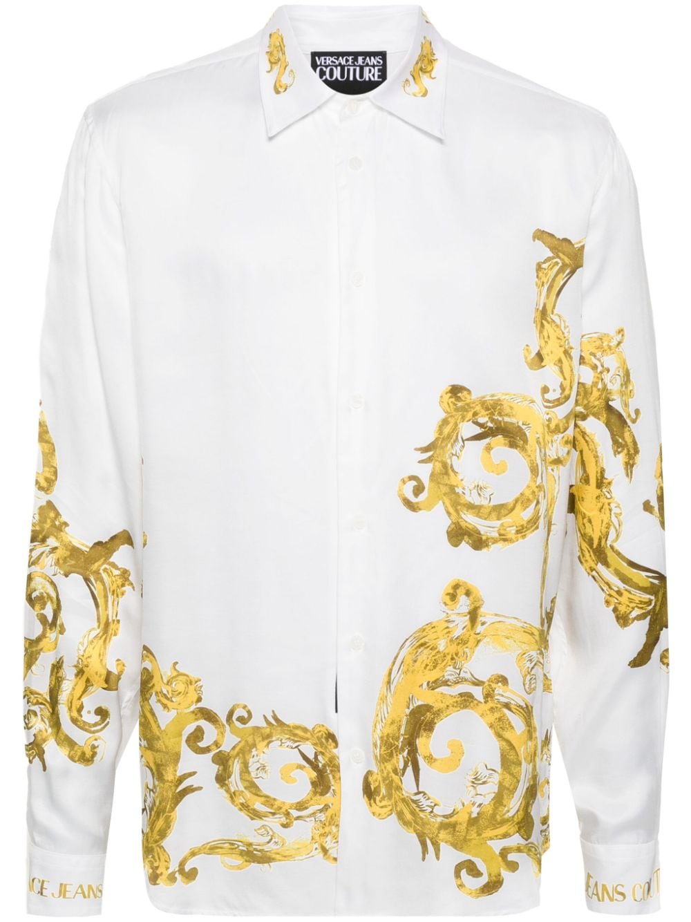 Versace Jeans Couture Watercolour Couture-print shirt - White von Versace Jeans Couture