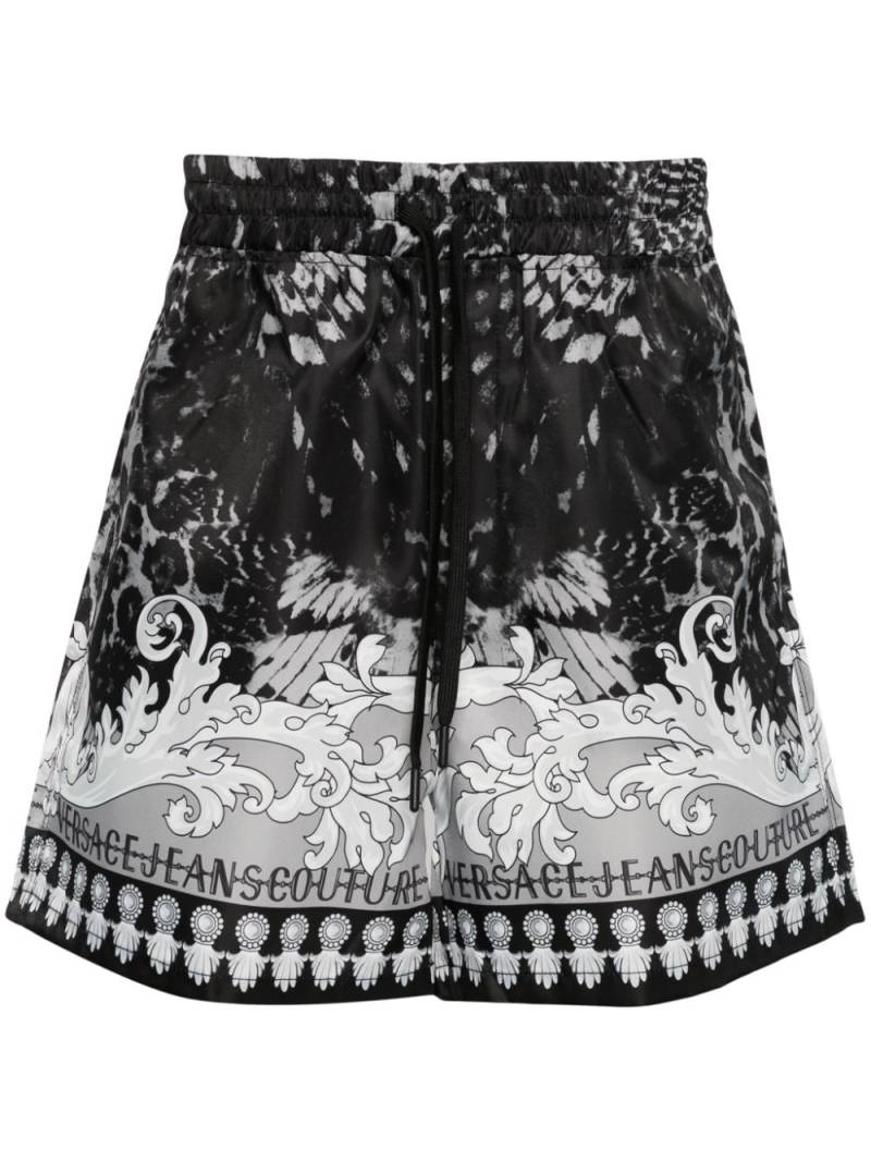 Versace Jeans Couture Watercolour Couture-print shorts - Black von Versace Jeans Couture