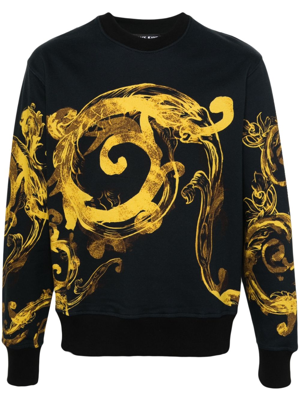 Versace Jeans Couture Watercolour Couture sweatshirt - Black von Versace Jeans Couture
