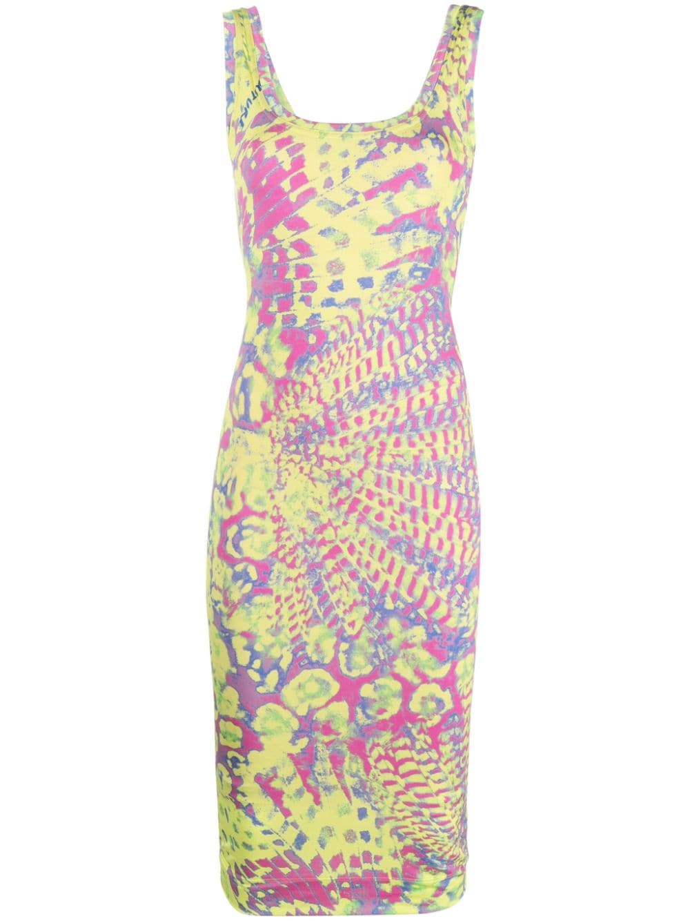 Versace Jeans Couture abstract-print sleeveless dress - Yellow von Versace Jeans Couture