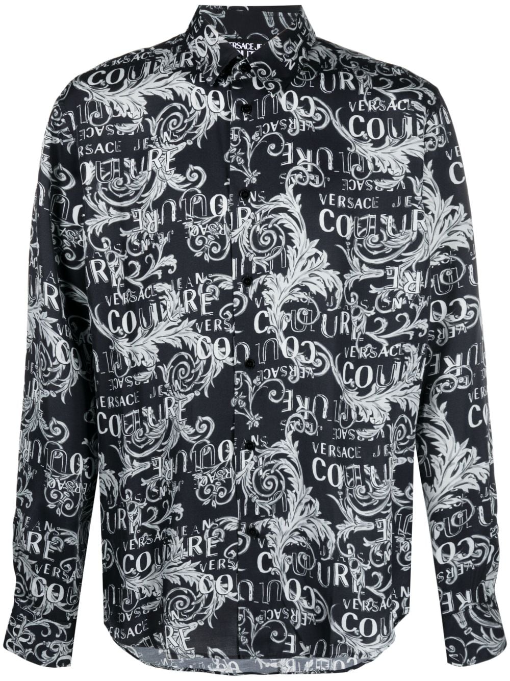 Versace Jeans Couture all-over baroque logo-print shirt - Black von Versace Jeans Couture