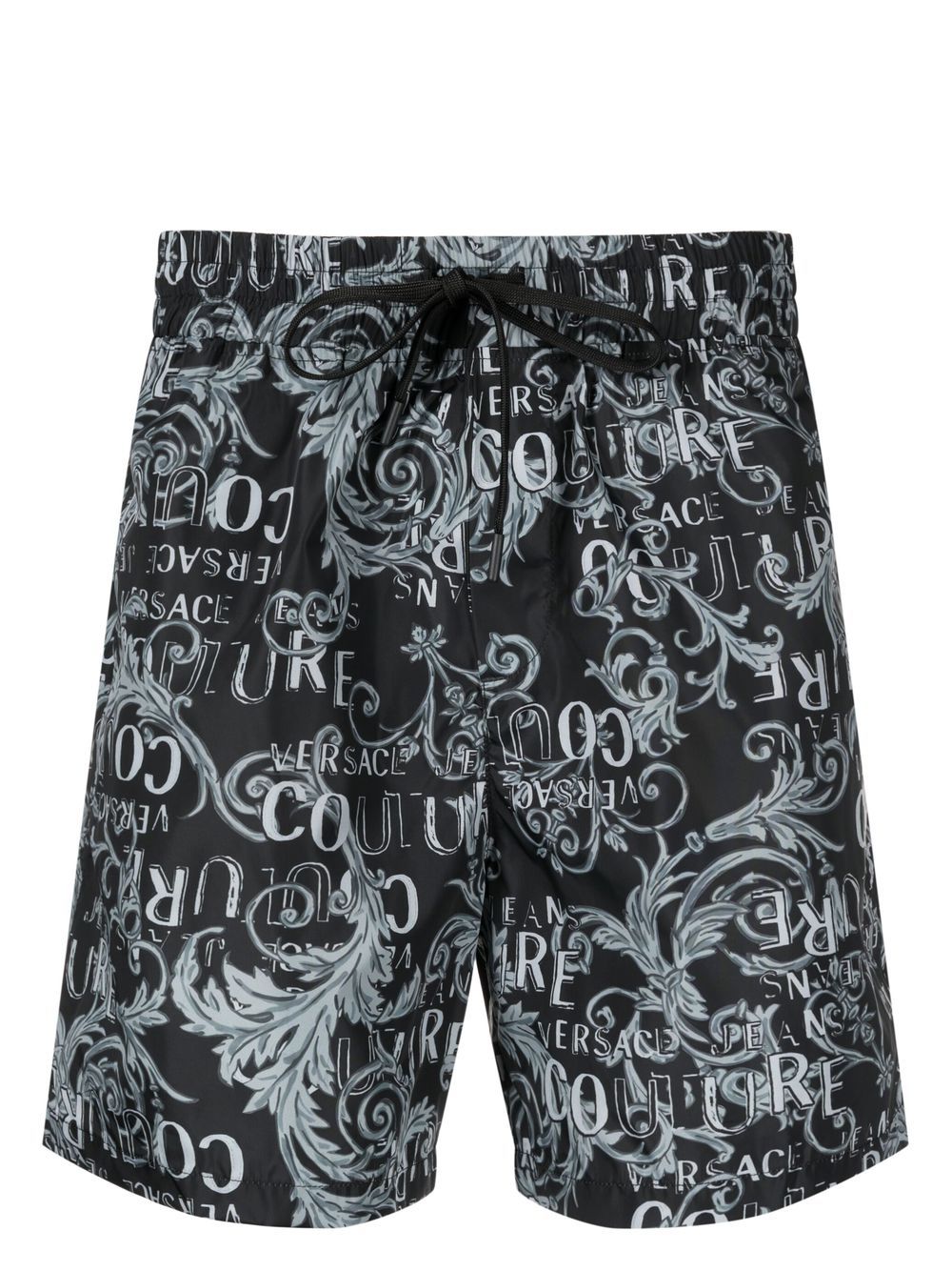 Versace Jeans Couture baroque-print shorts - Black von Versace Jeans Couture