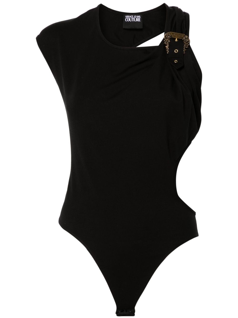 Versace Jeans Couture buckle-engraved bodysuit - Black von Versace Jeans Couture