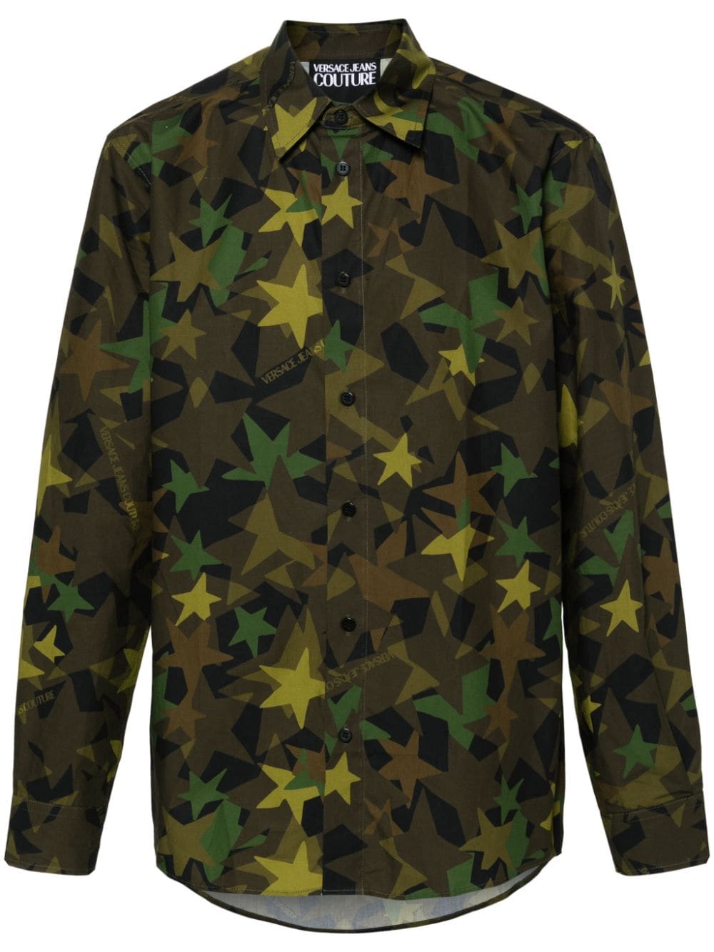 Versace Jeans Couture camouflage-pattern cotton shirt - Green von Versace Jeans Couture