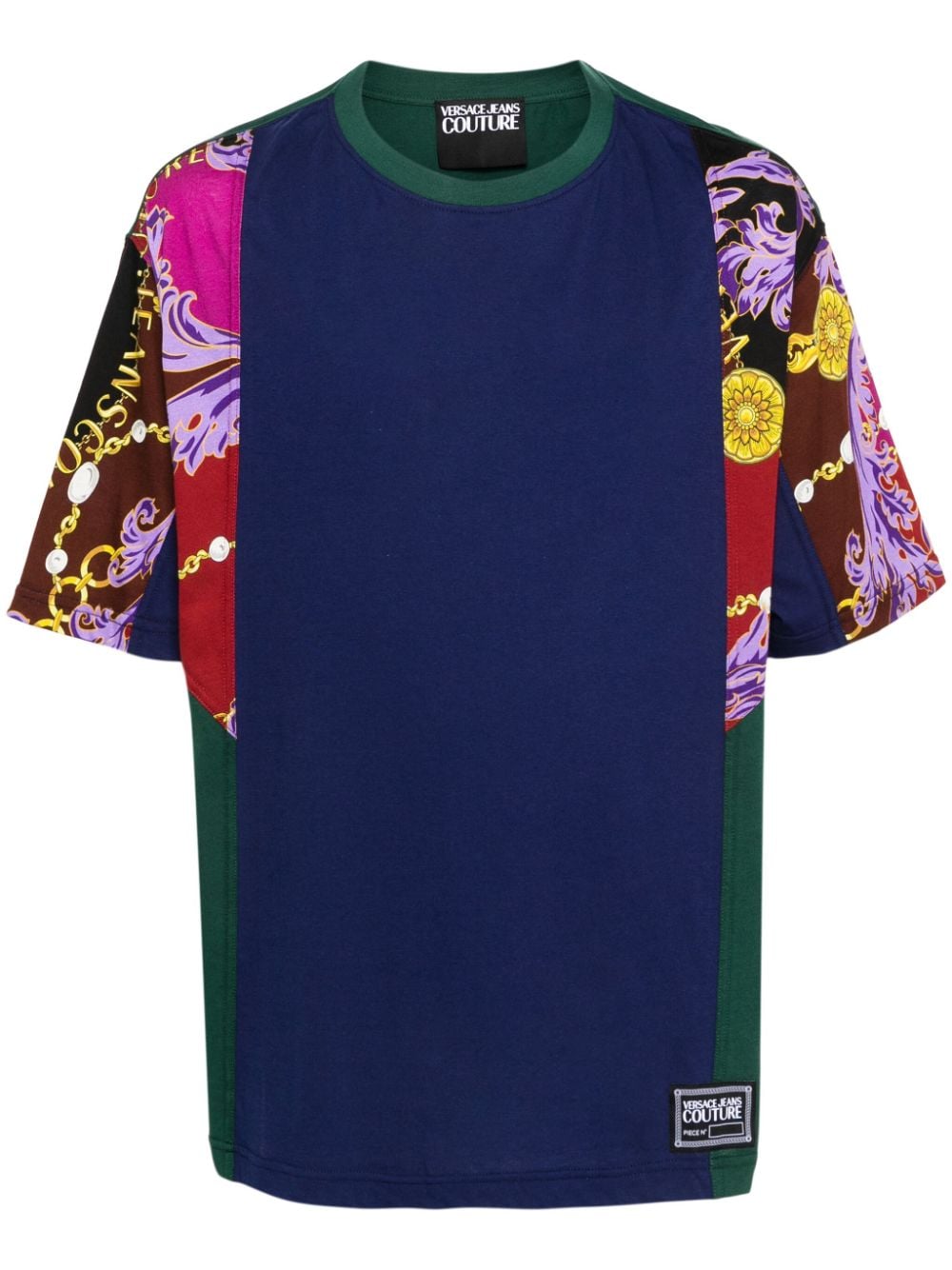 Versace Jeans Couture chain-print cotton T-shirt - Purple von Versace Jeans Couture