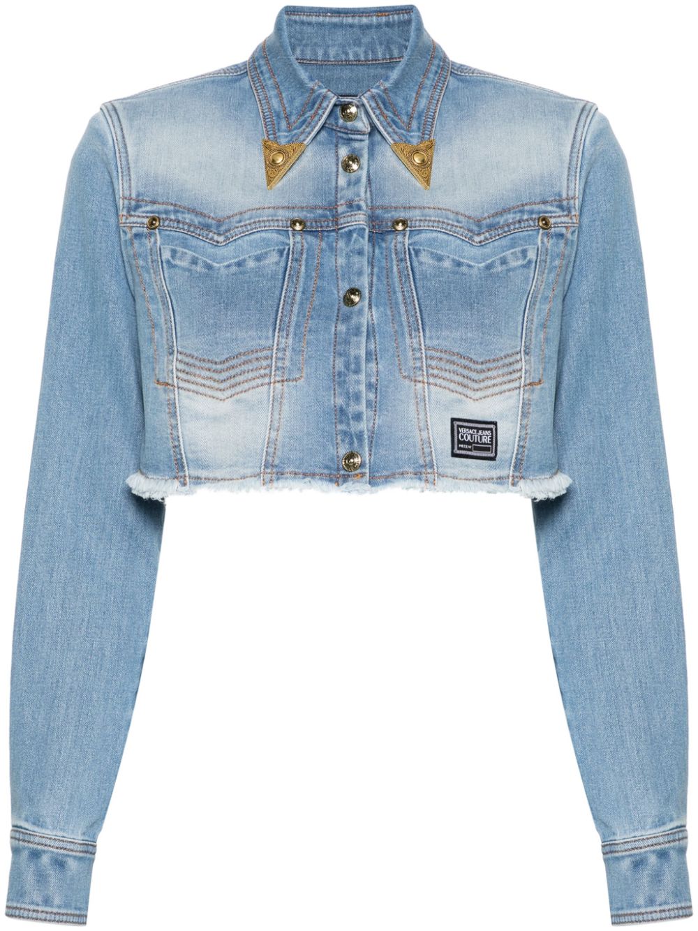 Versace Jeans Couture cropped denim jacket - Blue von Versace Jeans Couture