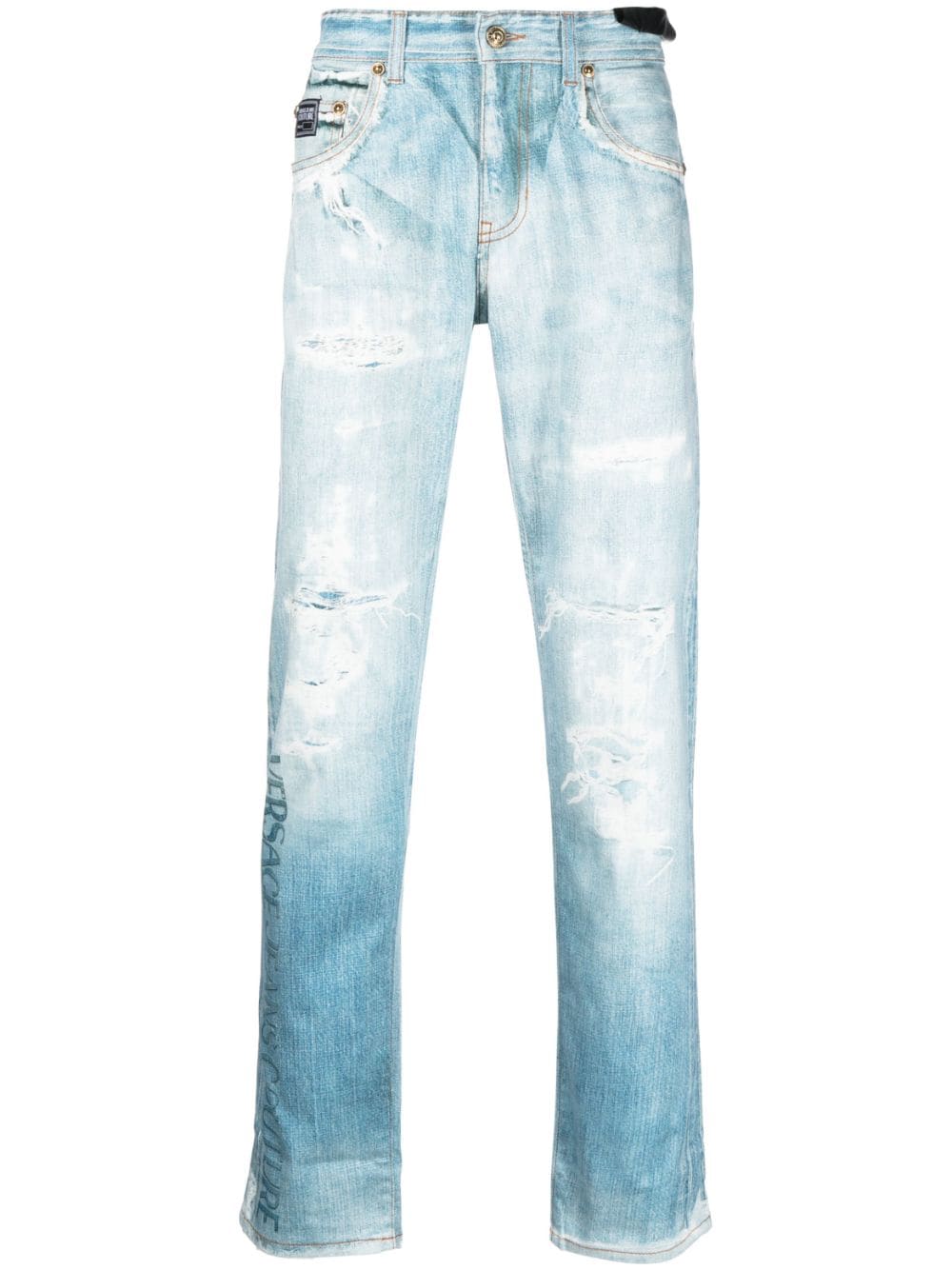 Versace Jeans Couture denim straight-leg trousers - Blue von Versace Jeans Couture