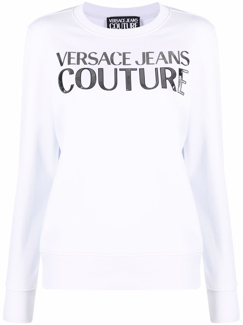 Versace Jeans Couture logo crew-neck sweatshirt - White von Versace Jeans Couture