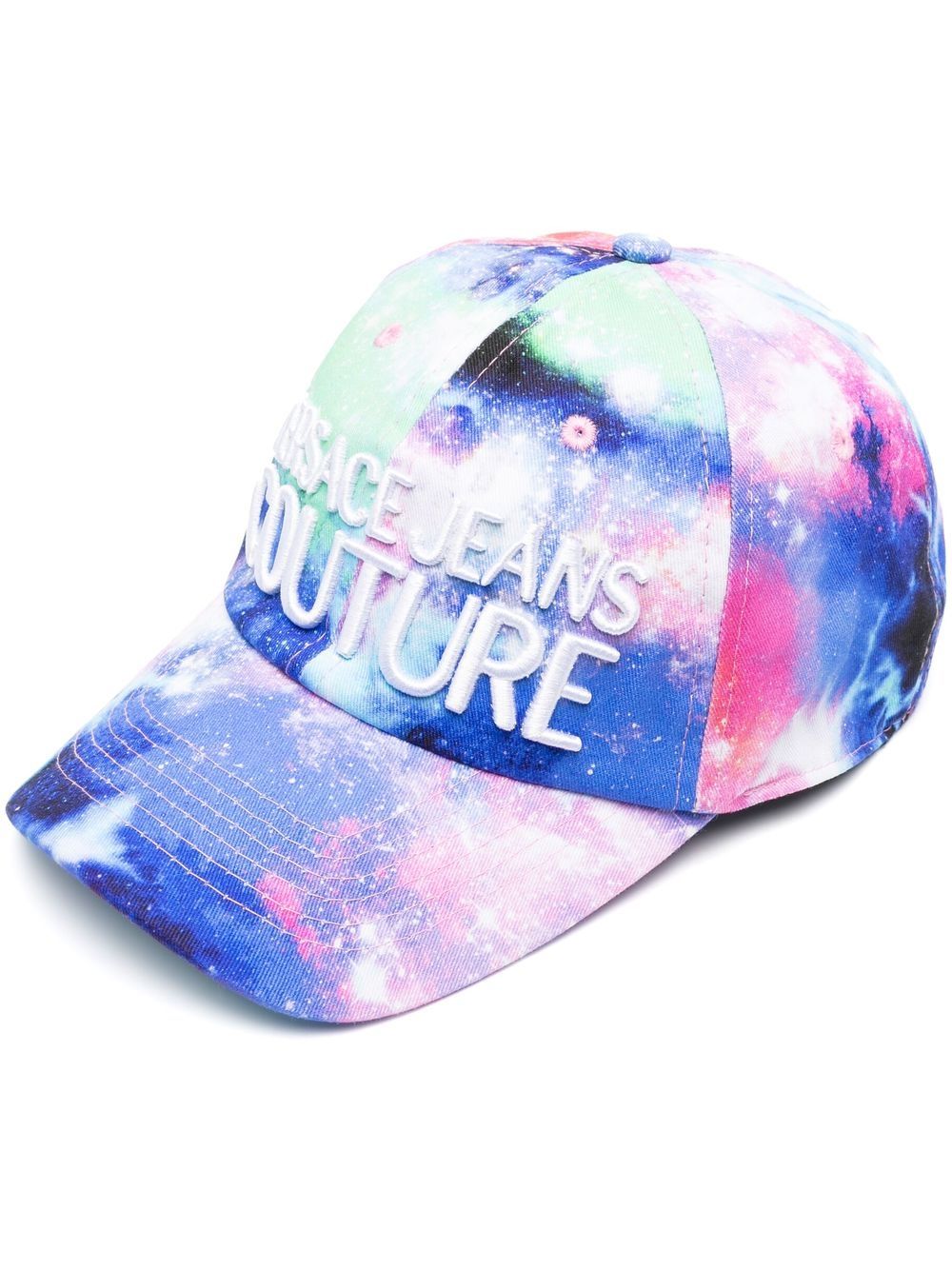 Versace Jeans Couture logo-embroidered galaxy-print cap - Purple von Versace Jeans Couture