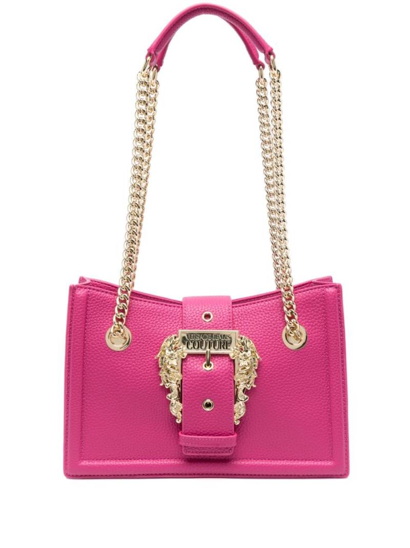 Versace Jeans Couture logo-engraved buckle shoulder bag - Pink von Versace Jeans Couture