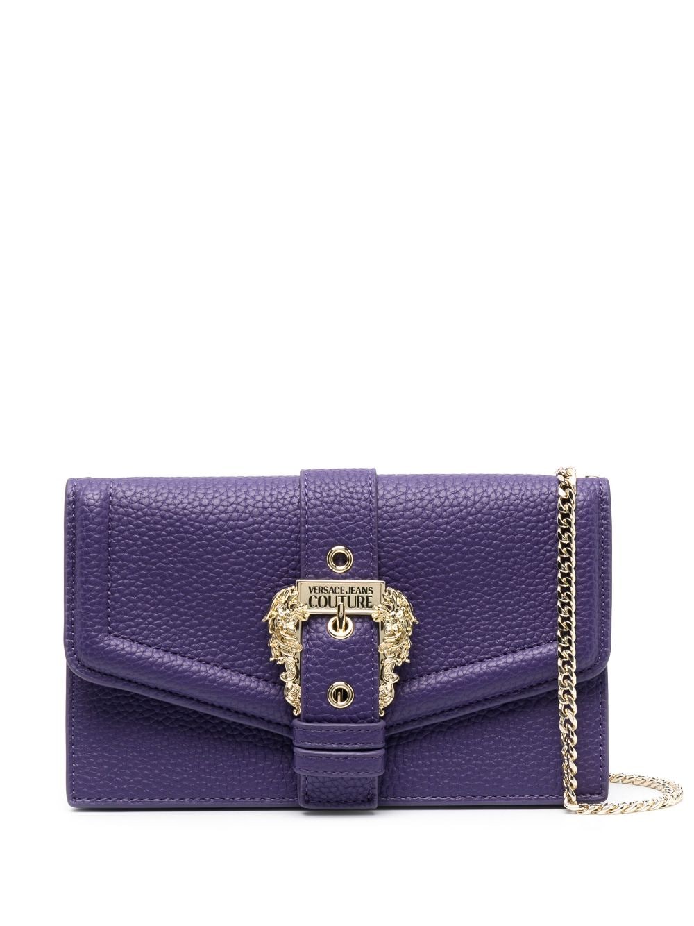 Versace Jeans Couture Couture1 logo-buckle clutch bag - Purple von Versace Jeans Couture