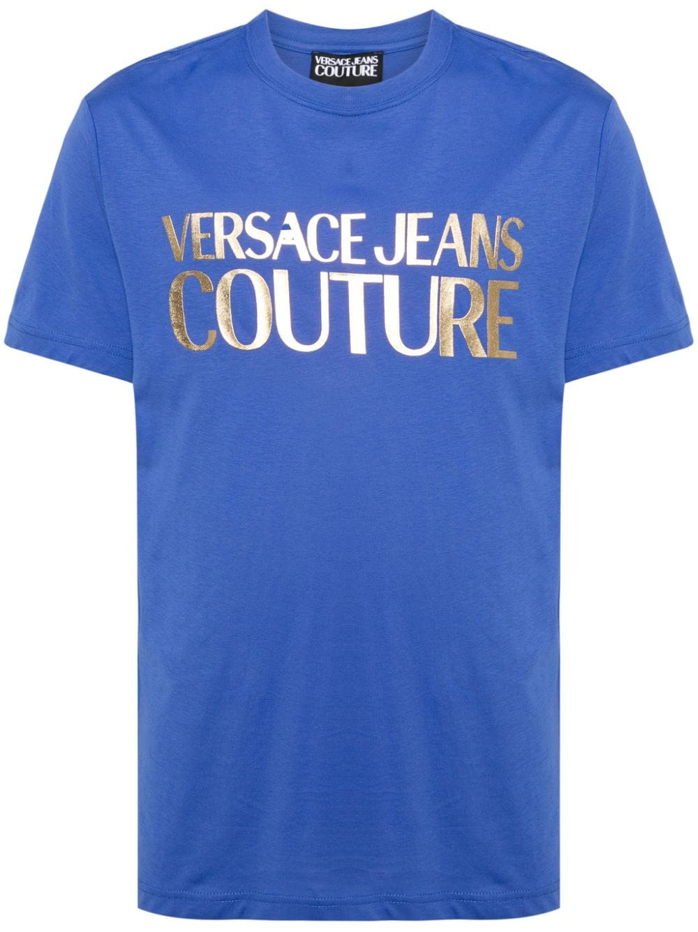 Versace Jeans Couture logo-foil cotton T-shirt - Blue von Versace Jeans Couture