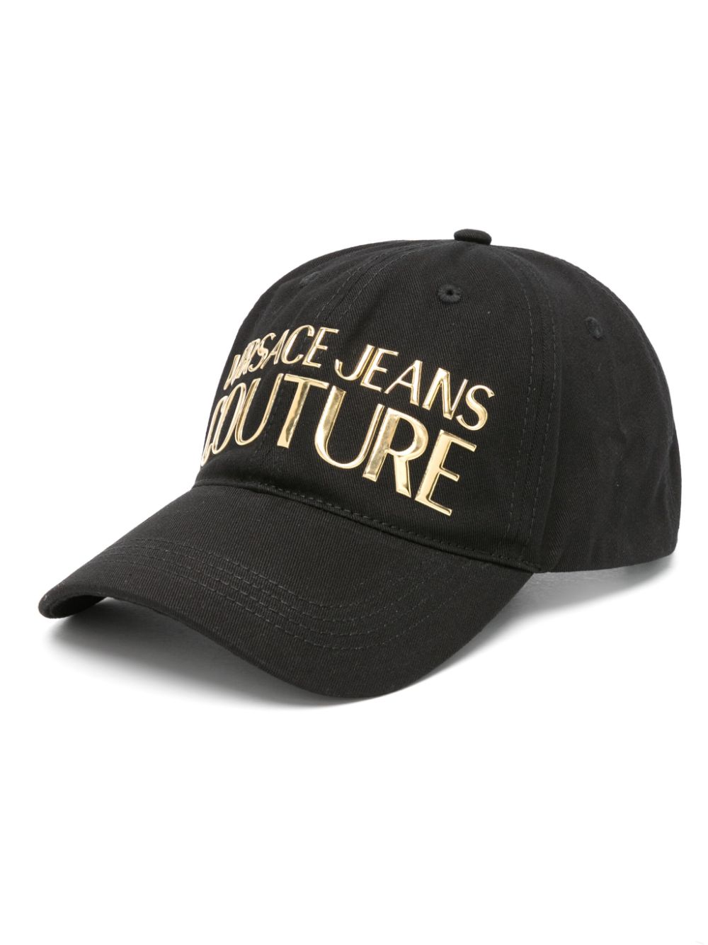 Versace Jeans Couture logo-lettering cotton cap - Black von Versace Jeans Couture