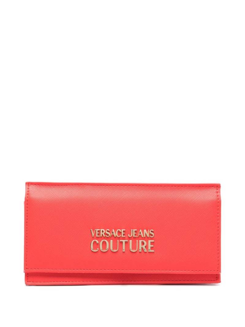 Versace Jeans Couture logo-lettering magnetic-fastening wallet - Red von Versace Jeans Couture