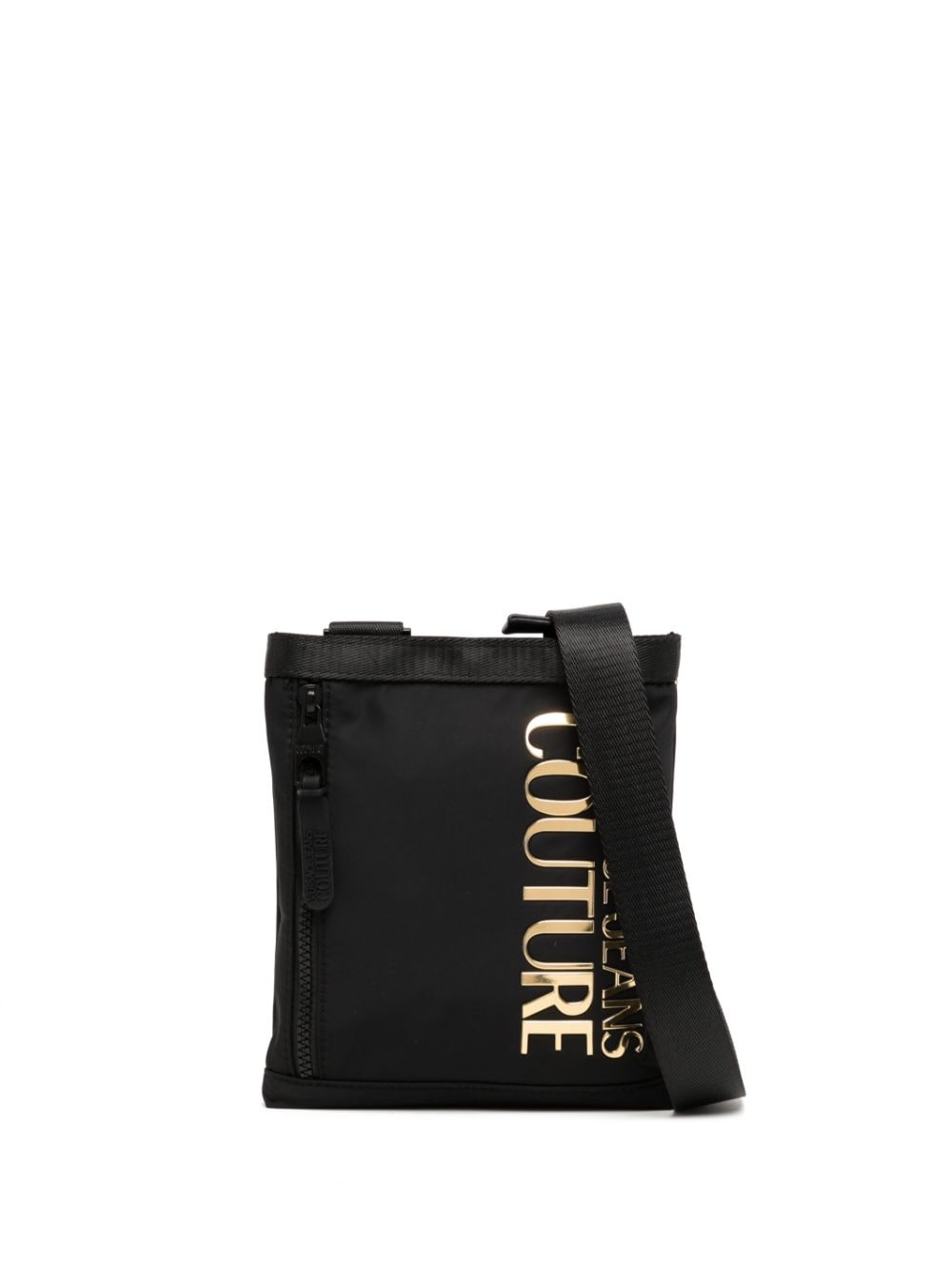 Versace Jeans Couture logo-lettering messenger bag - Black von Versace Jeans Couture