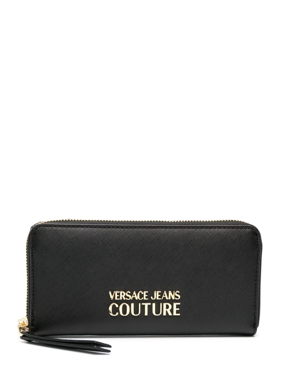 Versace Jeans Couture logo-plaque faux-leather wallet - Black von Versace Jeans Couture