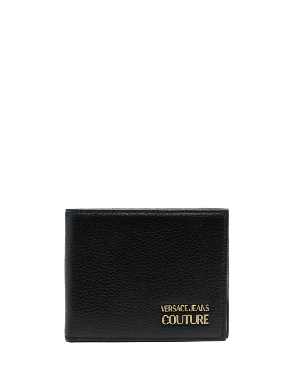 Versace Jeans Couture logo-plaque leather wallet - Black von Versace Jeans Couture