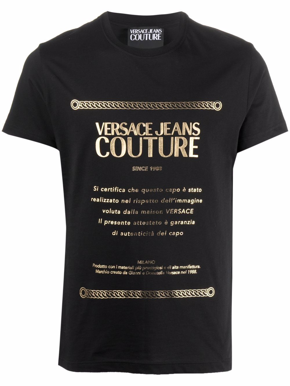 Versace Jeans Couture logo-print cotton T-shirt - Black von Versace Jeans Couture