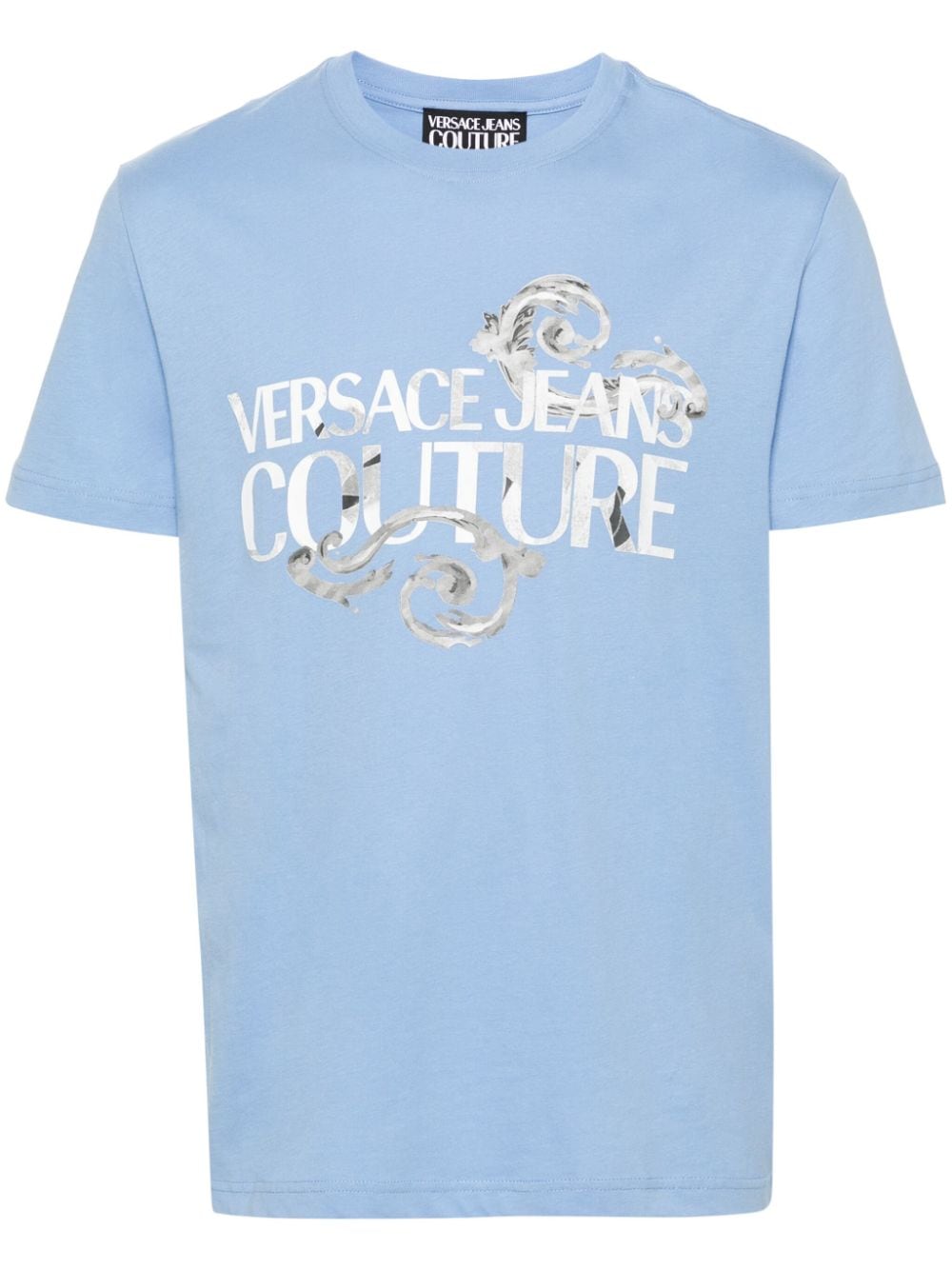 Versace Jeans Couture logo-print cotton T-shirt - Blue von Versace Jeans Couture