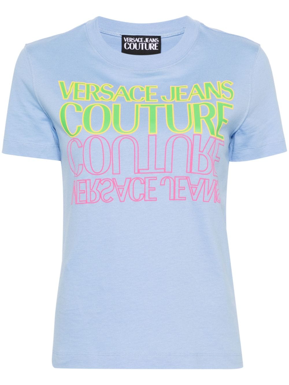 Versace Jeans Couture logo-print cotton T-shirt - Blue von Versace Jeans Couture