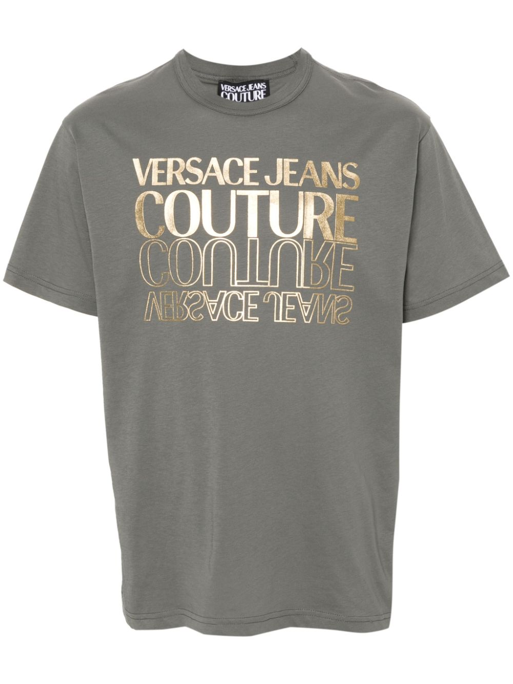 Versace Jeans Couture logo-print cotton T-shirt - Grey von Versace Jeans Couture
