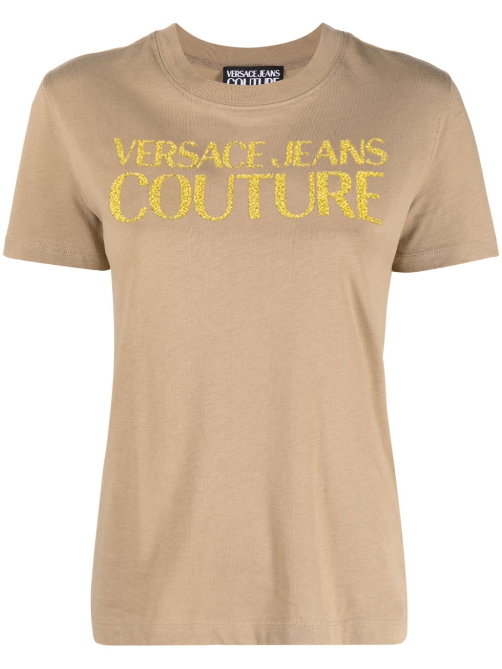 Versace Jeans Couture logo-print cotton T-shirt - Neutrals von Versace Jeans Couture