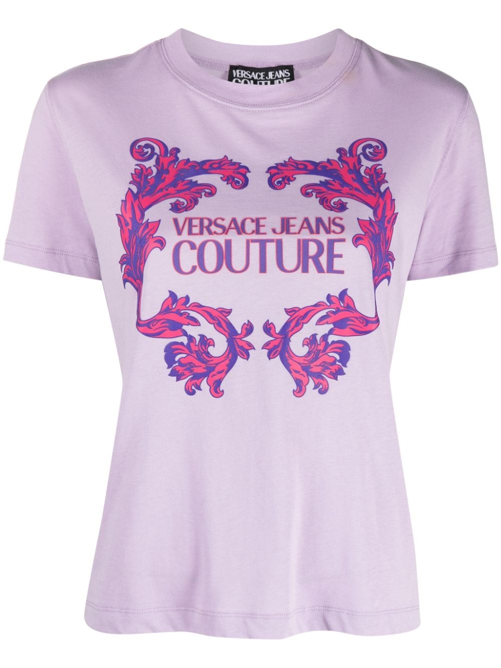 Versace Jeans Couture logo-print cotton T-shirt - Purple von Versace Jeans Couture